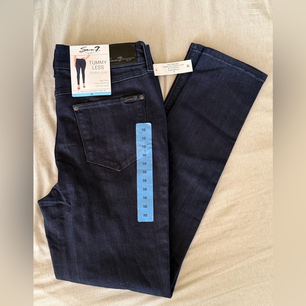 NWT Seven7 Women's Dark Blue Skinny Jeans